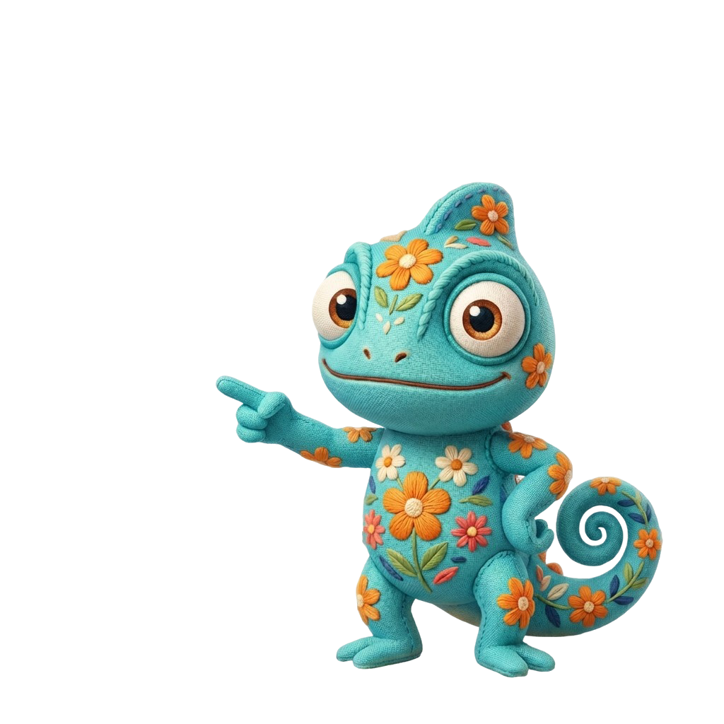 KidsCraft chameleon pointing